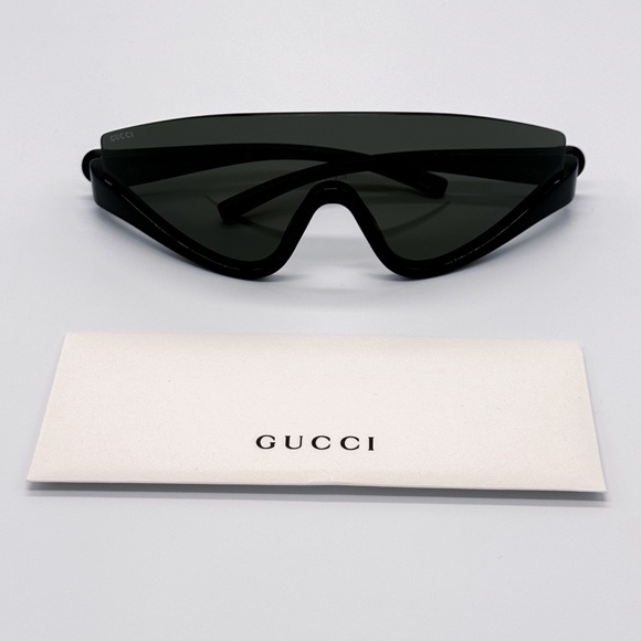 NEW GUCCI GG1650S 001 SHIELD BLACK WOMEN SUNGLASSES GUCCI - Picture 11 of 12